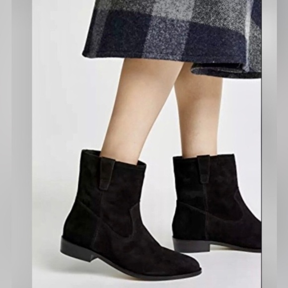 Rebecca Minkoff Chasidy black suede ankle boots size 8 EUC - Picture 1 of 10